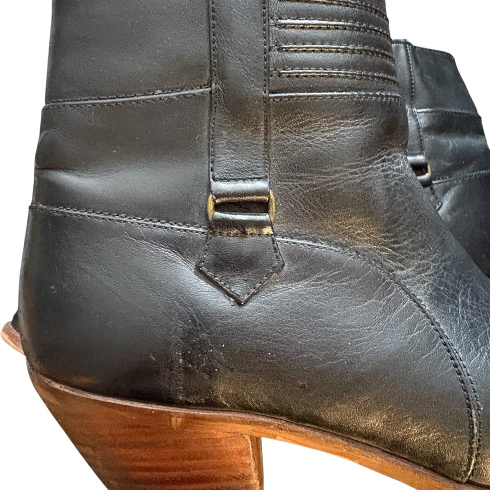 Dingo Black Leather Ankle Boots 7.5D - Picture 5 of 13